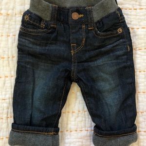 Gap fleece lined jeans 0-3